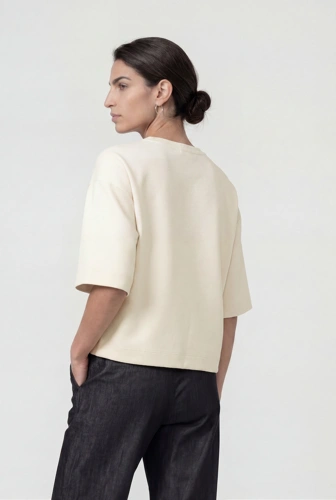 MONARI LEO & BORDEAUX Damen-Sweatshirt, cremefarben (2)
