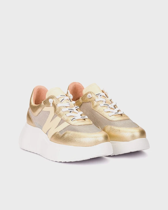 WONDERS Damen Turnschuhe gold