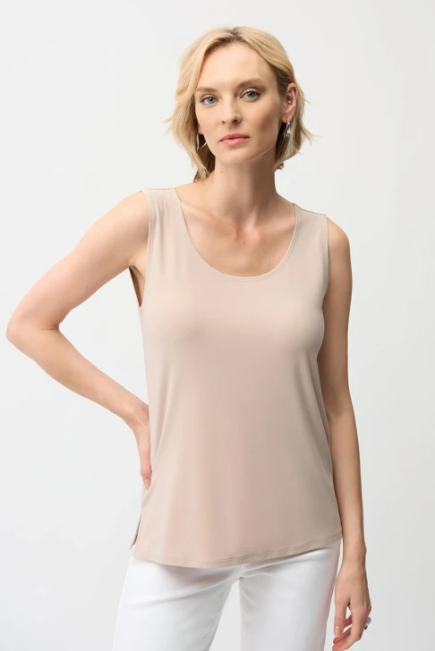 JOSEPH RIBKOFF Damen Tank Top beige mit Rundhalsausschnitt