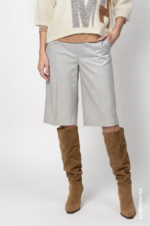 MONARI SOFT FALL Damen-Bermudashorts 3/4, grau
