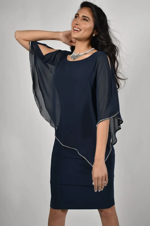 FRANK LYMAN Damen Kleid dunkelblau formal