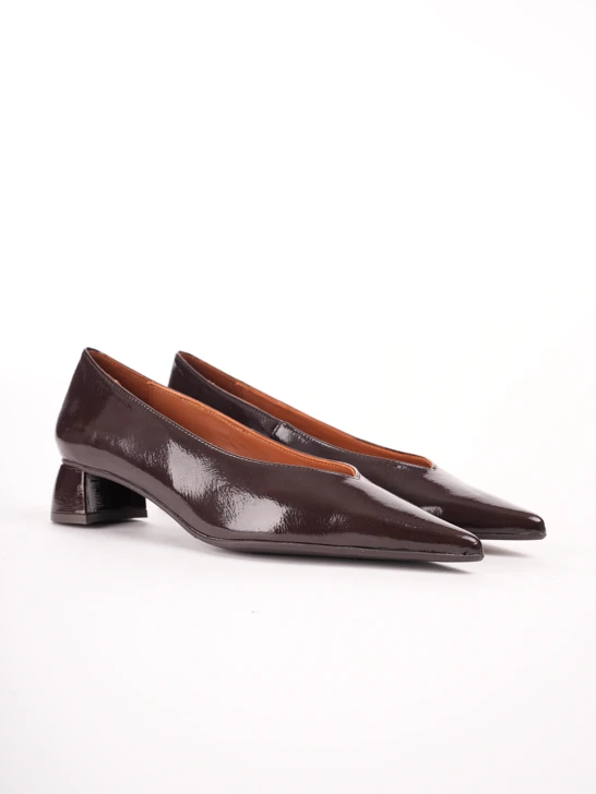 MARIAN Damen Pumps braun lackiert