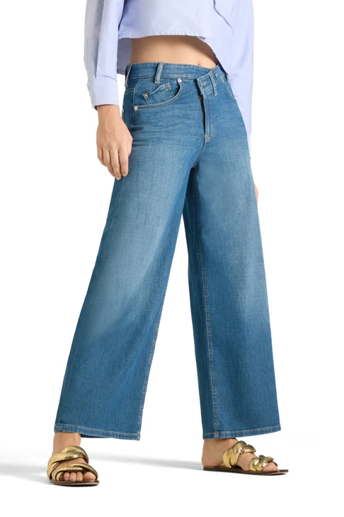CAMBIO Baggy-Jeans blau
