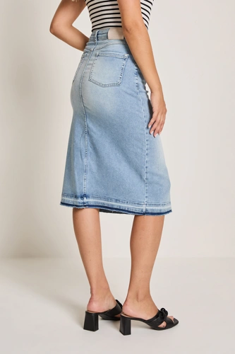 PARAMI Damen Jeansrock hellblau (2)