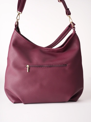 GROSSO BAG dámská kabela kožená vínová (3)