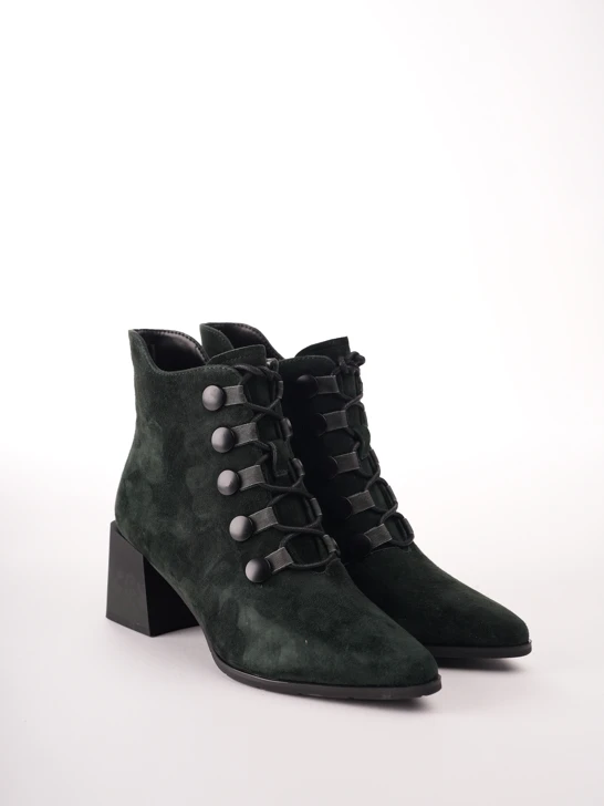 EPICA Damen-Stiefeletten aus grünem Wildleder