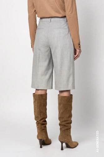 MONARI SOFT FALL Damen-Bermudashorts 3/4, grau (2)