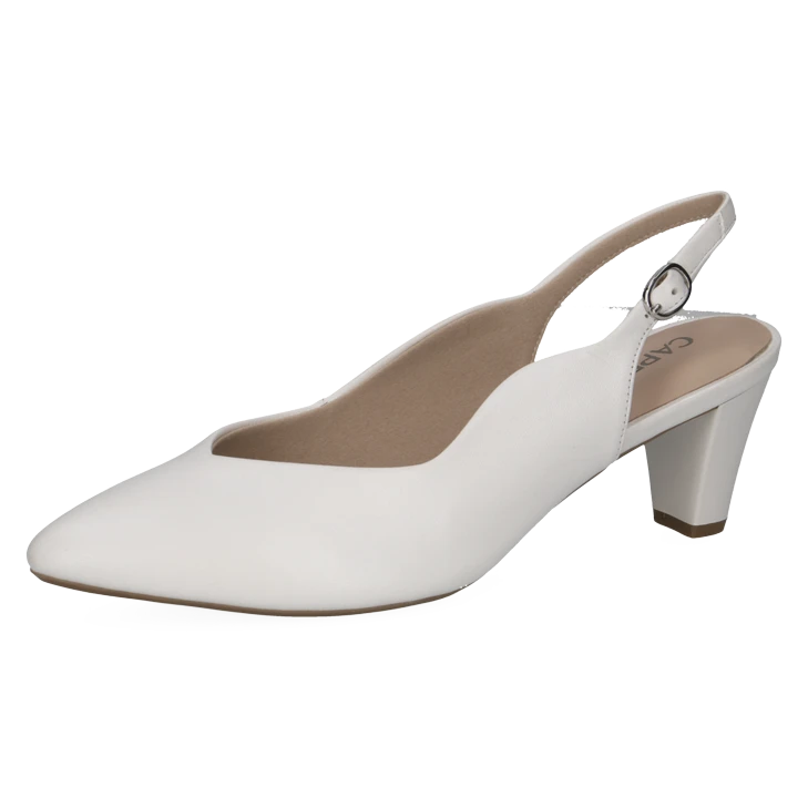 CAPRICE Damen Pumps leerer Absatz weiß