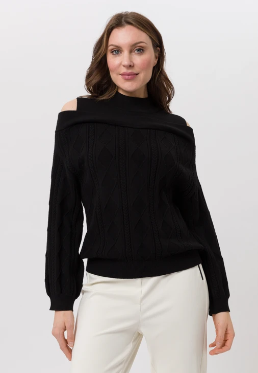 TUZZI EBONY Damen-Strickpullover schwarz