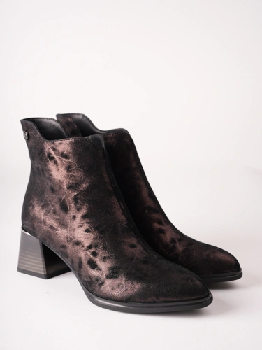 EPICA Damen-Stiefeletten aus bronzefarbenem Wildleder