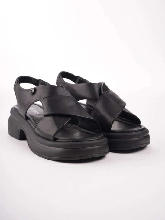 KARISMA schwarze Plateausandalen für Frauen