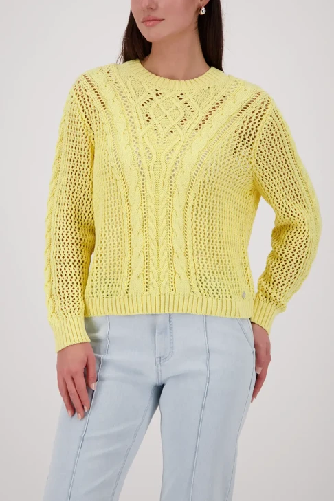 MONARI LIGHT LUXURY gelber Damen-Strickpullover