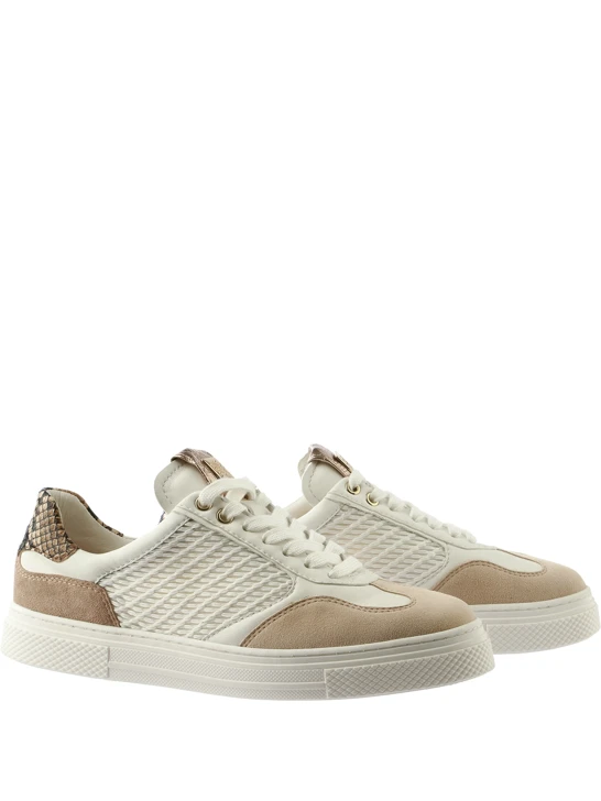 HASSIA Damen Turnschuhe weiß und beige