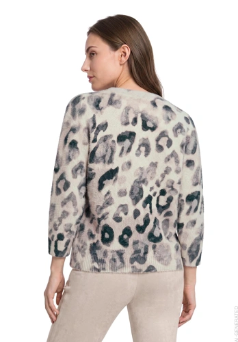 BETTY BARCLAY Damenpullover, beige mit Leopardenmuster (1)