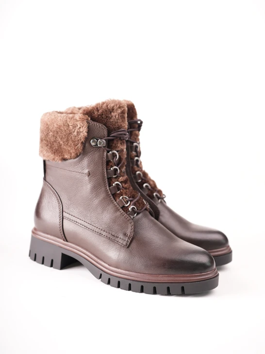 REGARDE le CIEL Damen-Stiefeletten aus Leder, braun