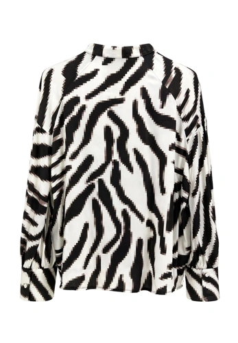 TUZZI CHOCOLATE Damenbluse mit abstraktem Zebra-Muster (4)