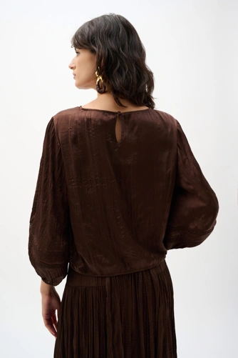 JOSEPH RIBKOFF Damenbluse braun (3)