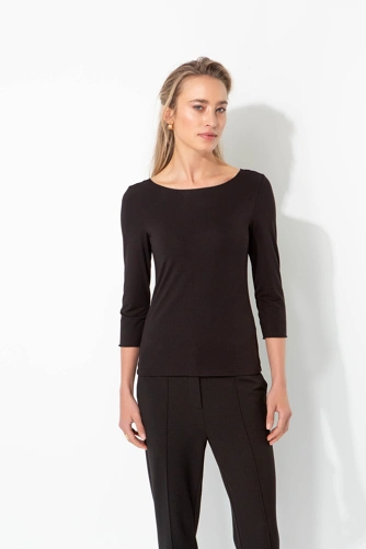 CATNOIR Damen-T-Shirt mit 3/4-Ärmeln, schwarz (3)